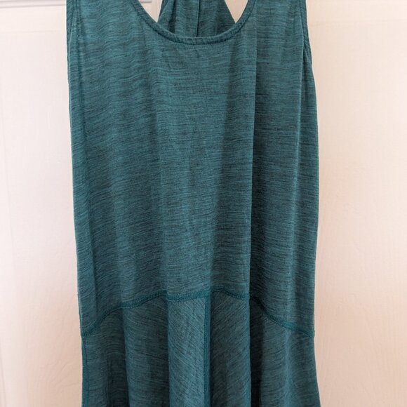 Ibex Carmen Merino Wool Racerback Tank Dress Fit & Flare Teal Blue Size Smal - Picture 3 of 11